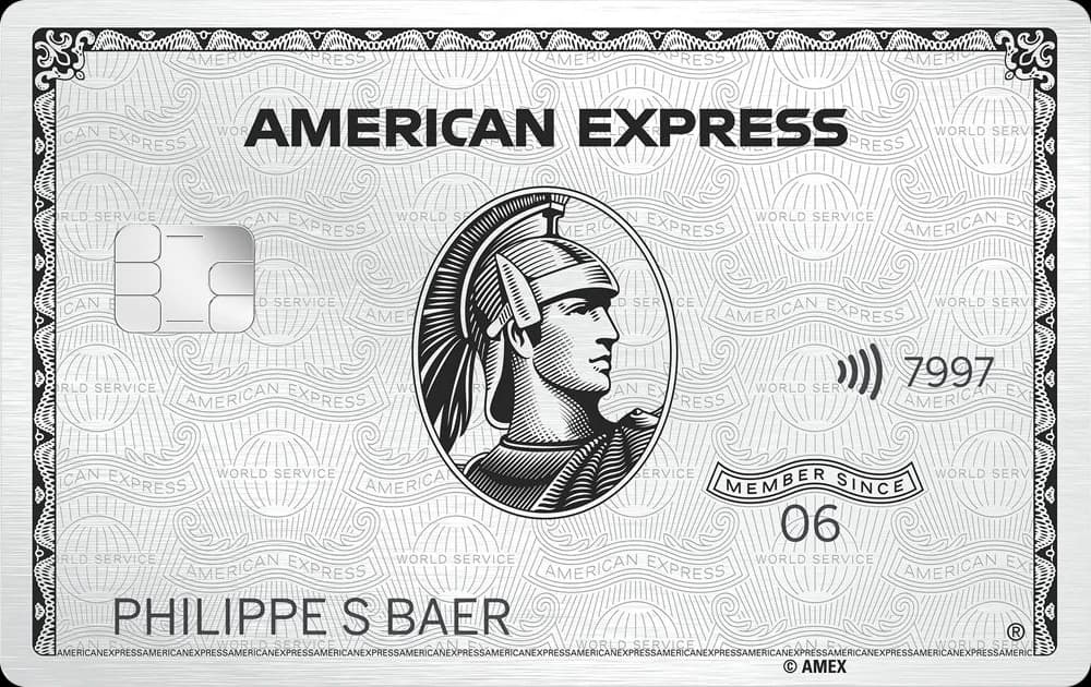 American Express Platinum metal card